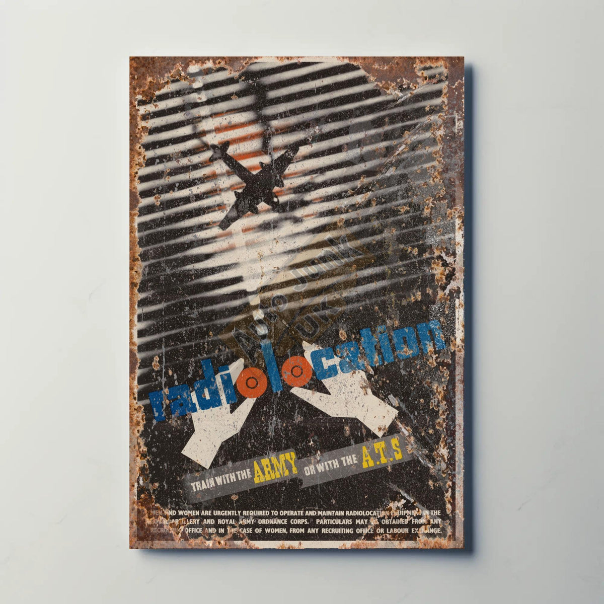 Train with the Army Metal Sign