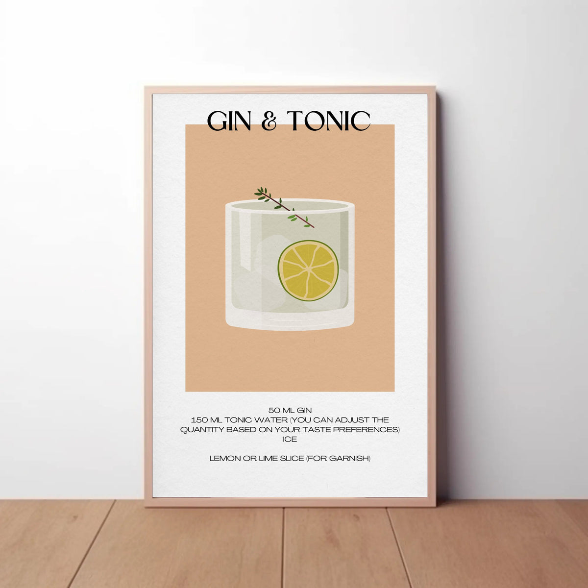 Gin & Tonic Paper Poster