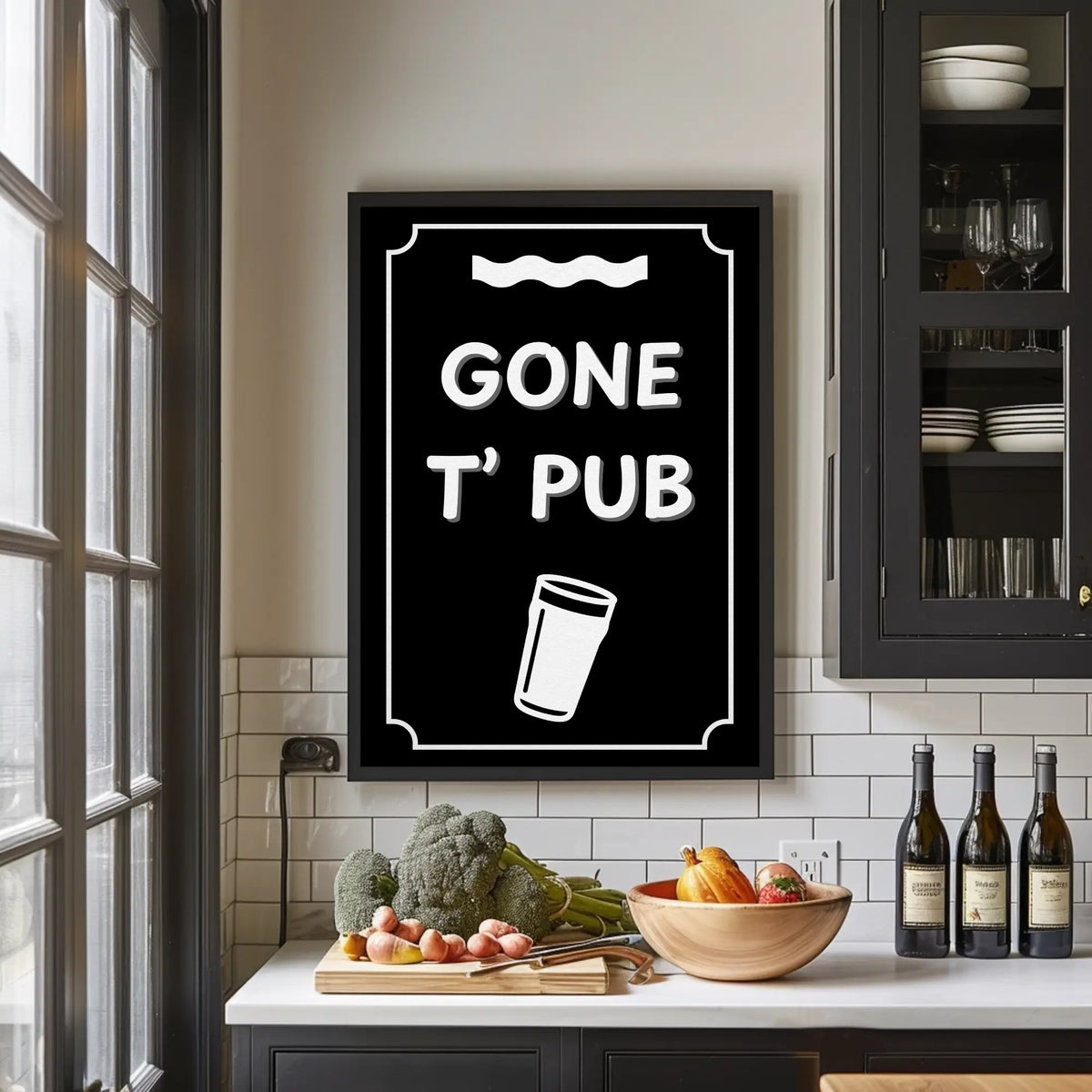 Gone T' Pub Paper Poster