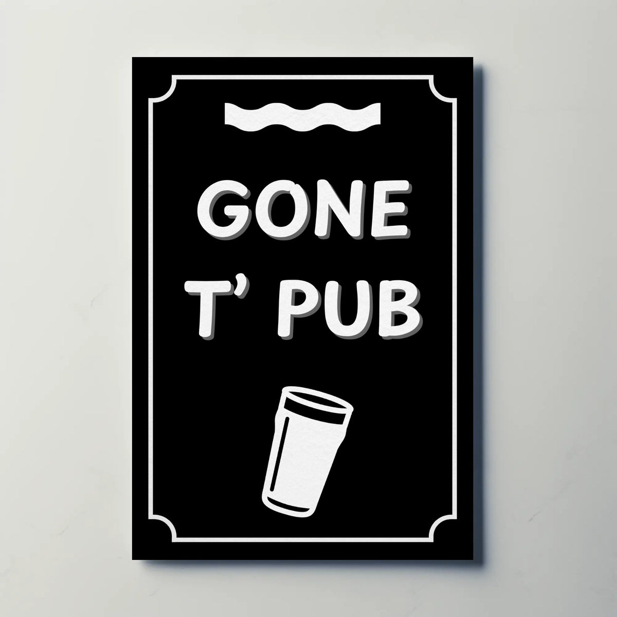 Gone T' Pub Paper Poster