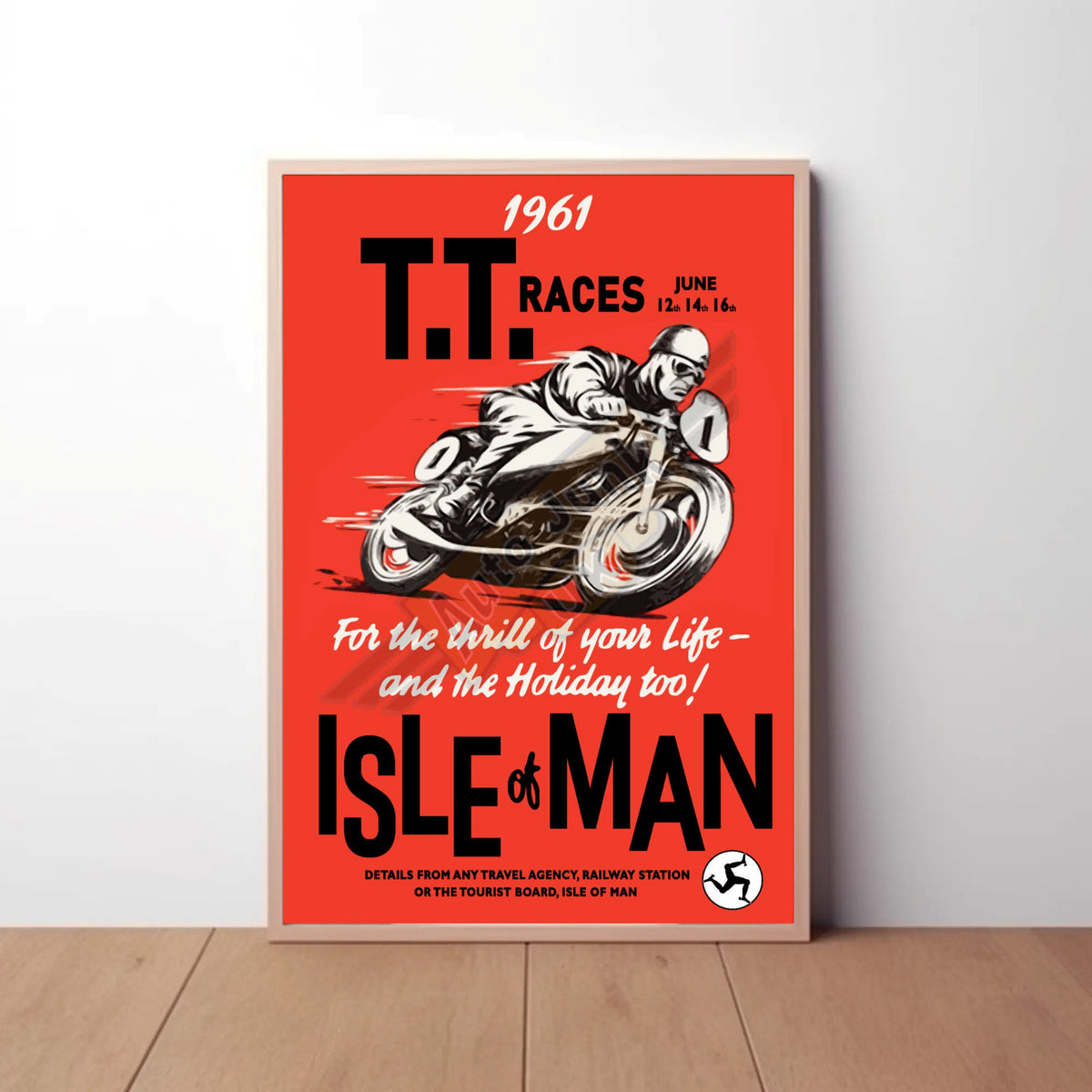 Isle of Man TT 1961 Paper Poster