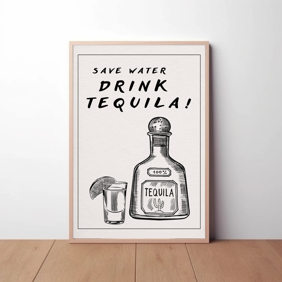Save Water Drink Tequila Paper Poster