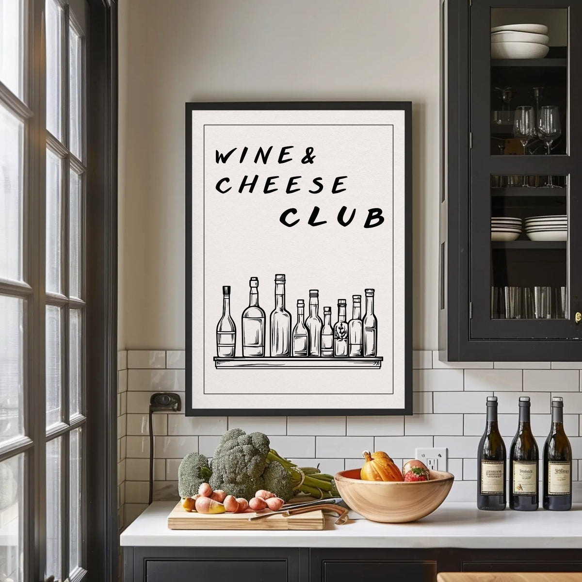 Wine & Cheese Club Paper Poster