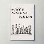 Wine & Cheese Club Paper Poster