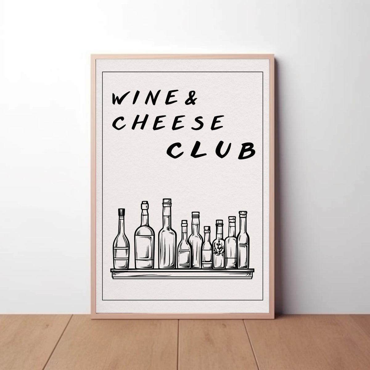 Wine & Cheese Club Paper Poster
