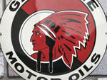 Red Indian Gasoline Enamel Sign