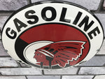 Red Indian Gasoline Enamel Sign