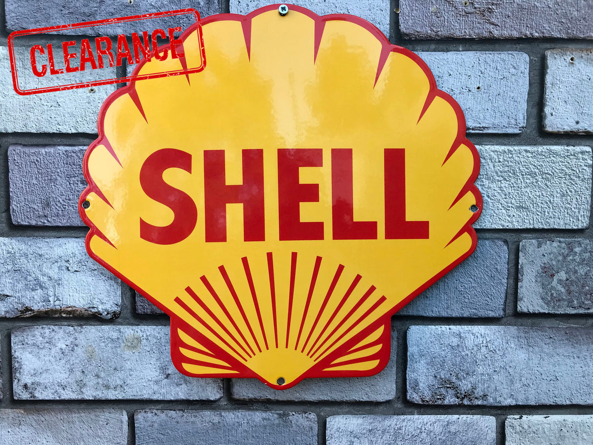 *CLEARANCE* Shell Enamel Sign