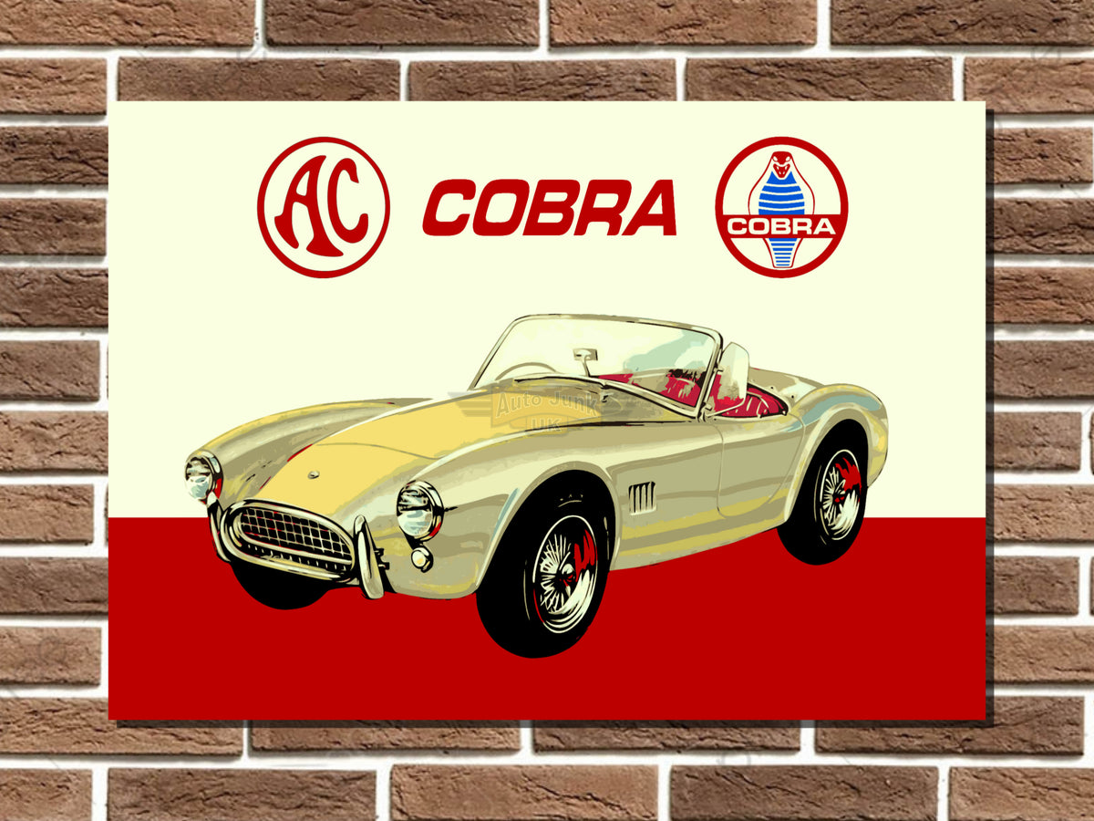 AC Cobra Metal Sign