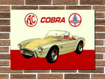 AC Cobra Metal Sign