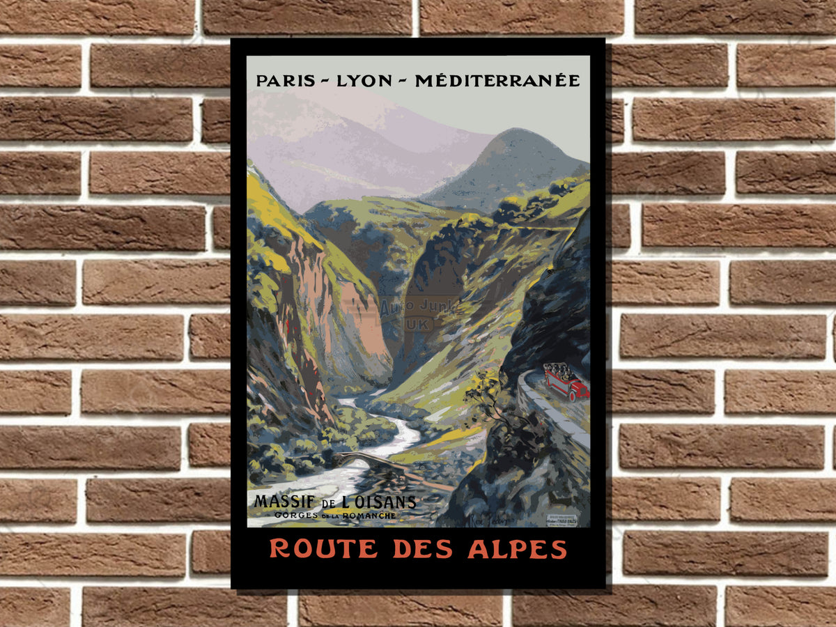 Route des Alpes Metal Sign