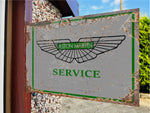 Aston Martin Service Double Sided Metal Flange Sign