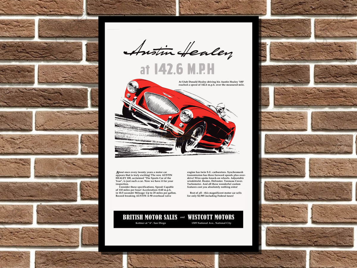 Austin Healey Metal Sign