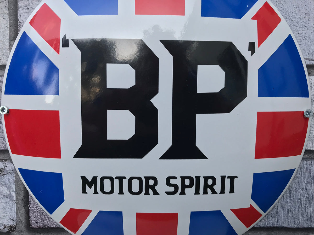 BP Motor Spirit Enamel Sign