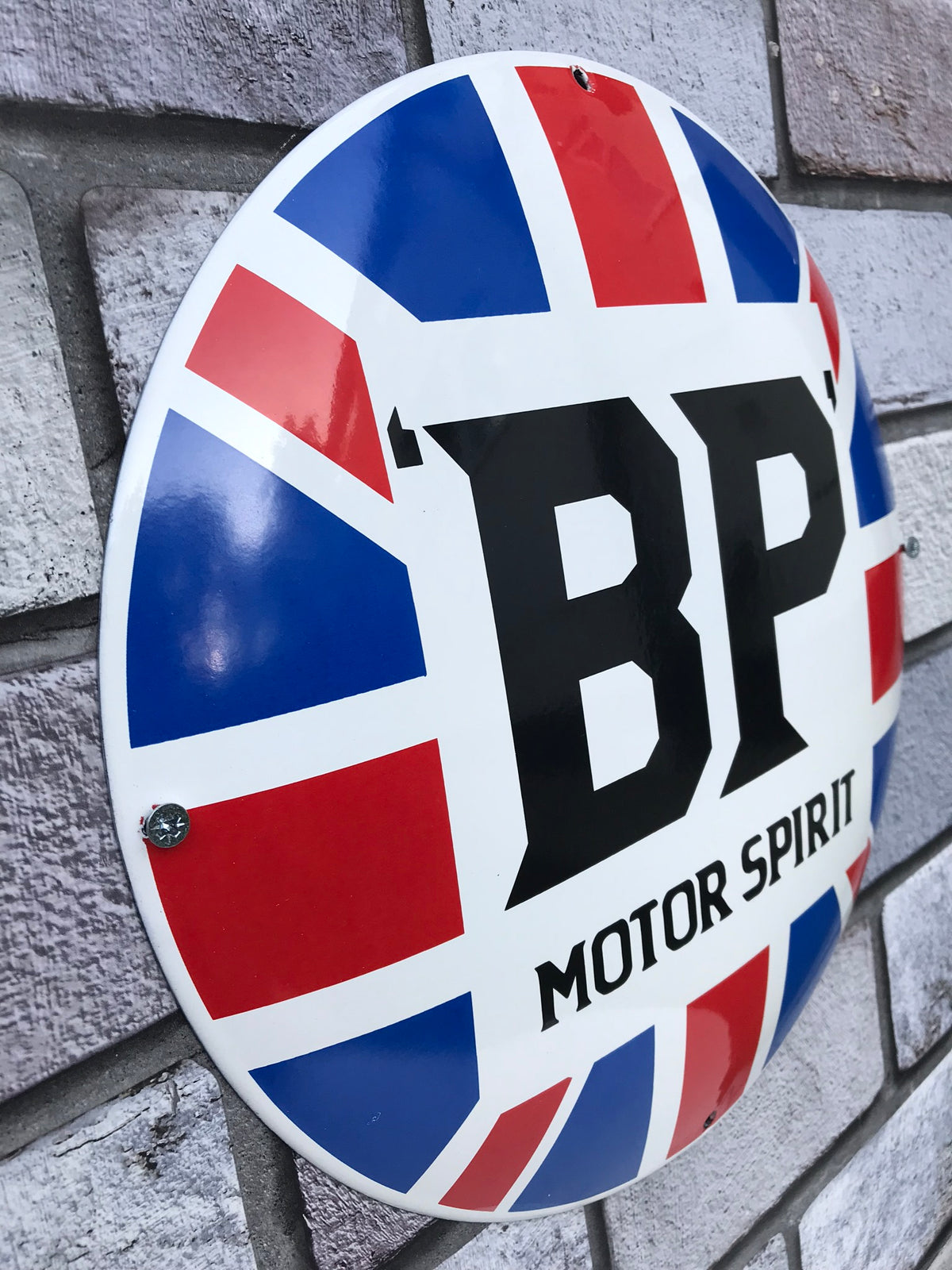 BP Motor Spirit Enamel Sign