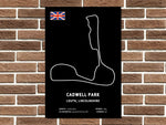 Cadwell Park Circuit Layout Metal Sign