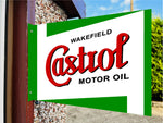 Castrol Motor Oil Double Sided Metal Flange Sign