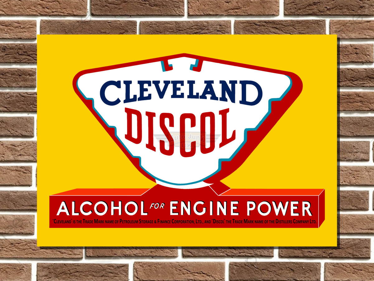 Cleveland Discol Metal Sign