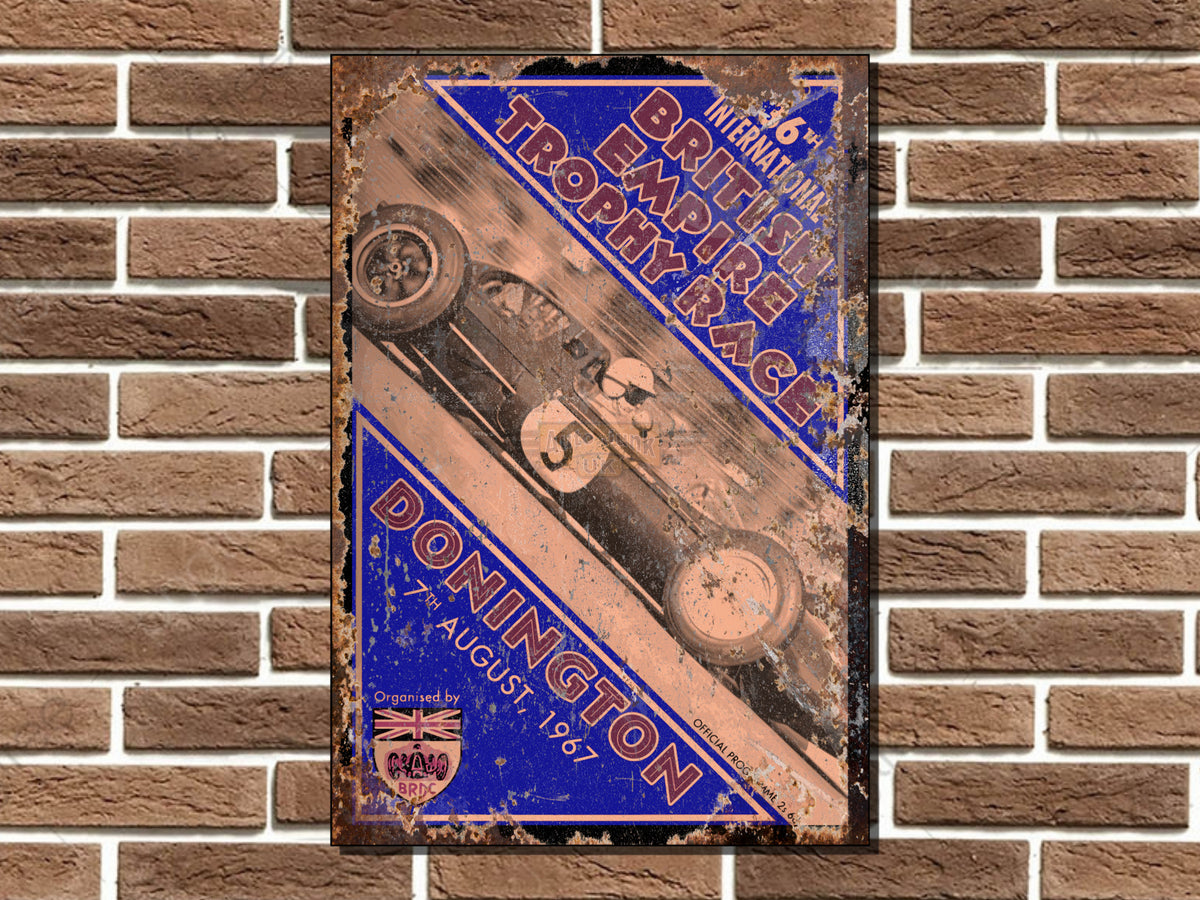 Donington British Empire Trophy Race Metal Sign