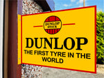 Dunlop Tyres Double Sided Metal Flange Sign