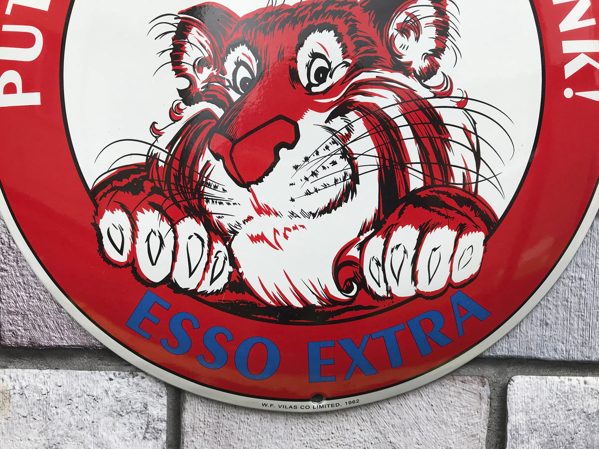 Esso Tiger Enamel Sign
