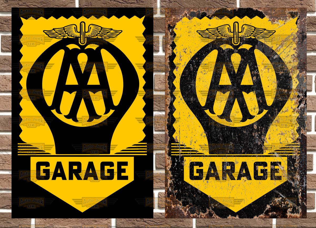 AA Garage metal wall sign poster