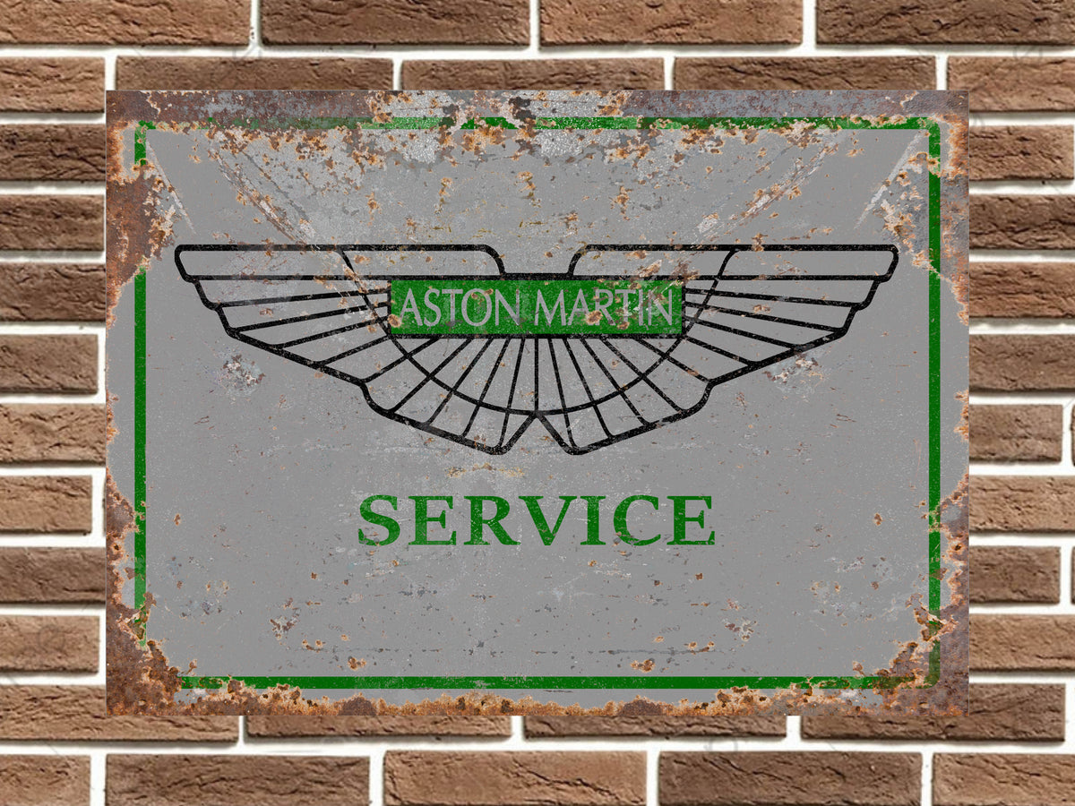 Aston Martin Service Metal Sign