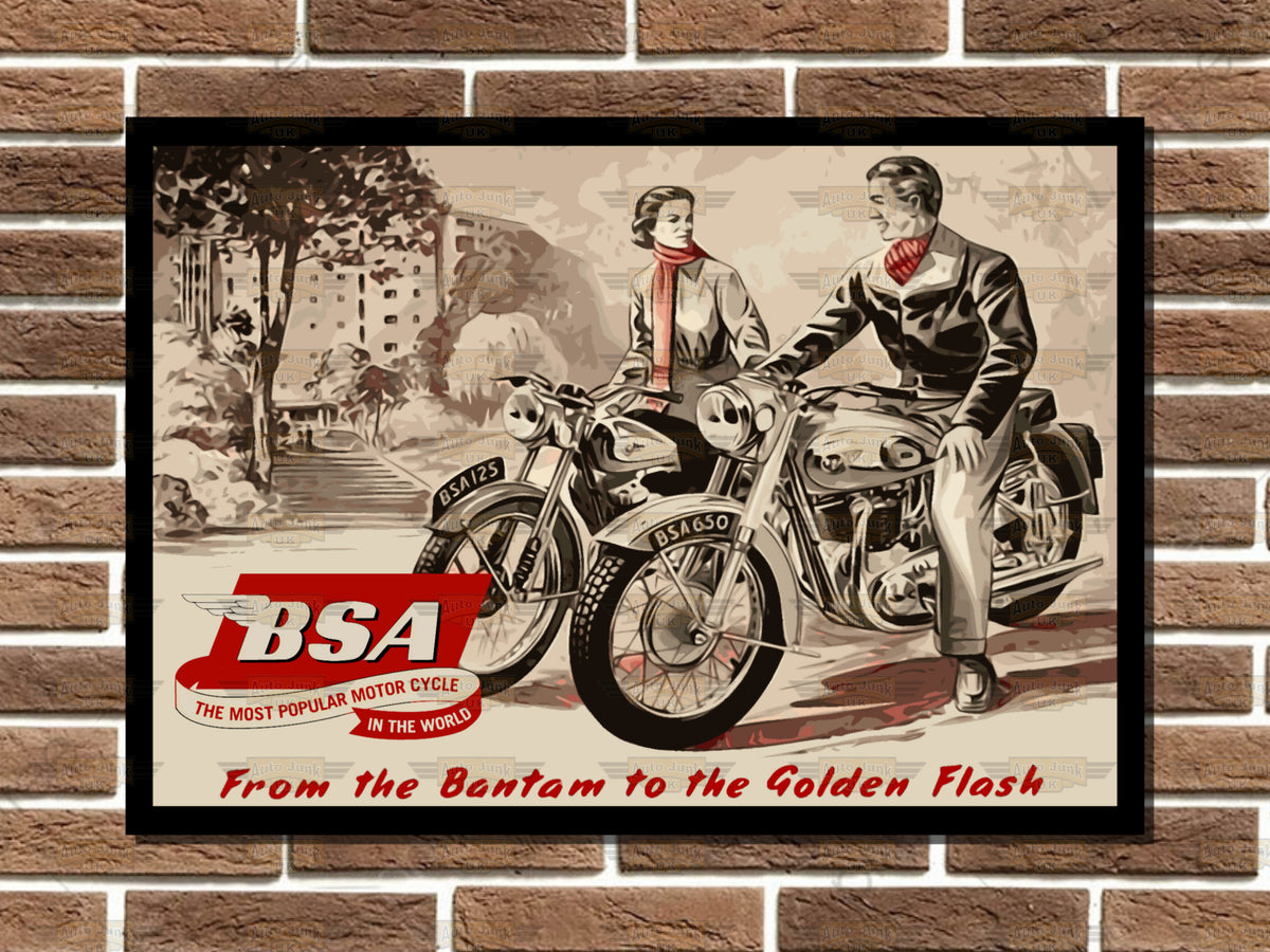 BSA The Most Popular Motorcycle Metal Sign