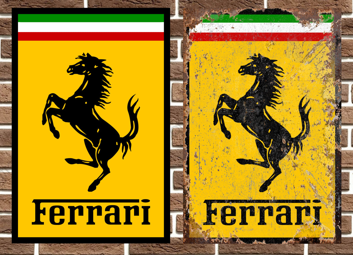 Ferrari Badge Metal Sign