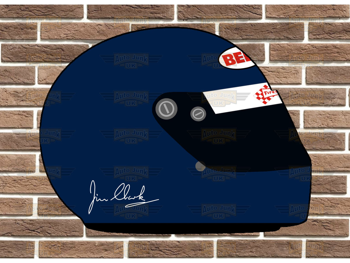 Jim Clark Tribute Replica Helmet Wall Plaque