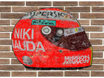 Sebastian Vettel Niki Lauda Tribute Replica Helmet Wall Plaque