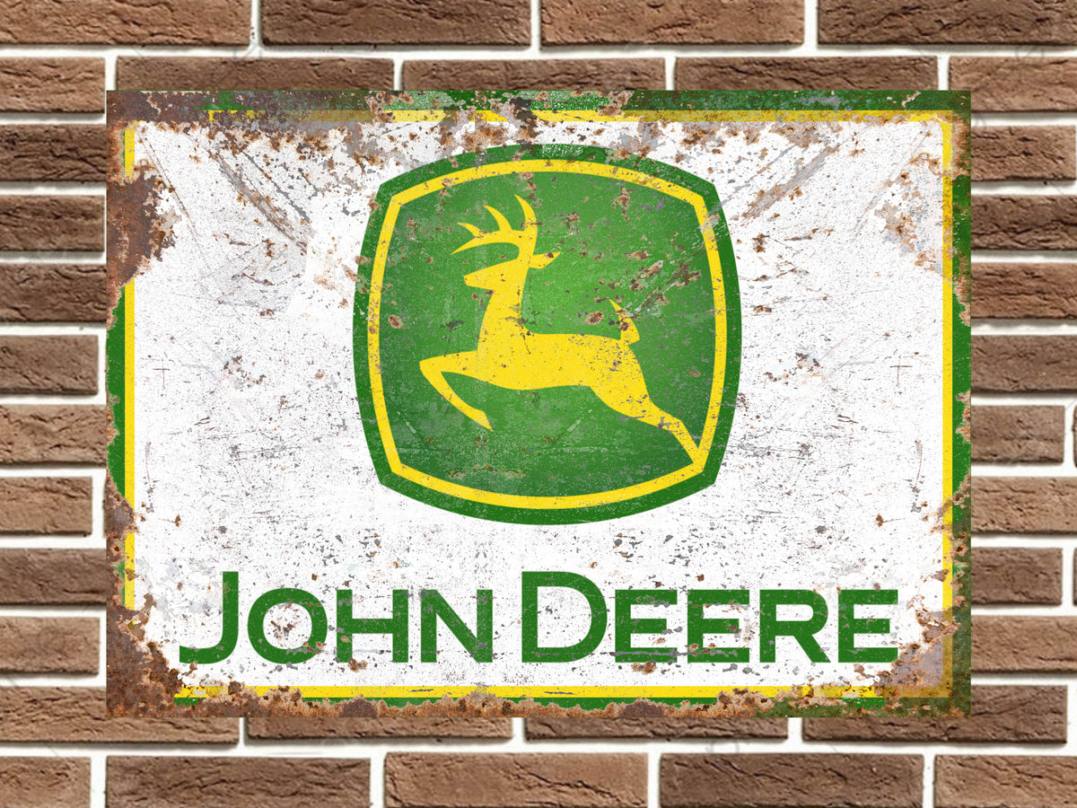 John Deere Tractors Metal Sign