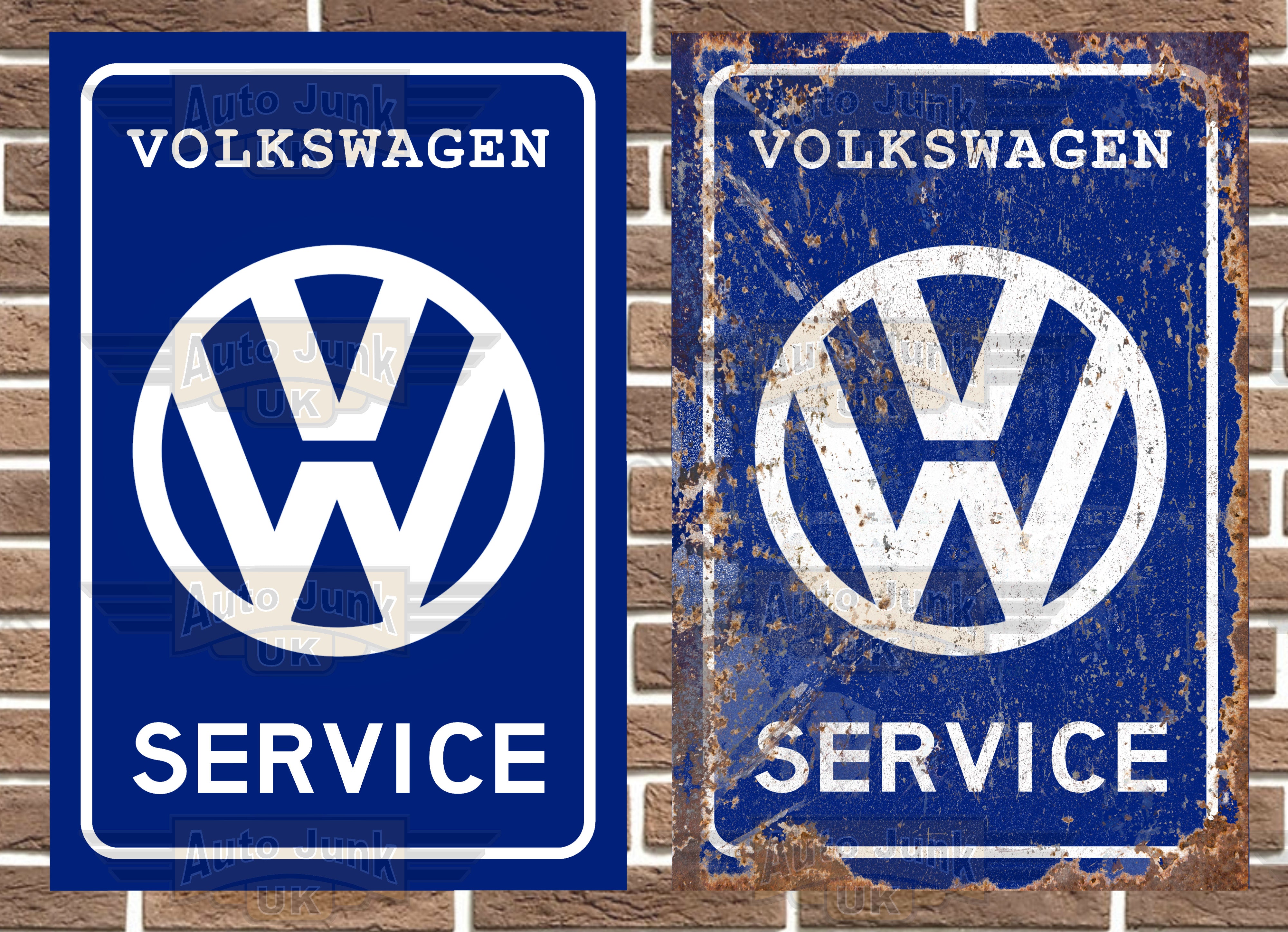 Volkswagen Service Metal Sign Auto Junk UK Ltd volkswagen-service-metal-sign-auto-junk-uk-ltd