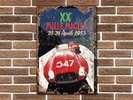 Mille Miglia Art Deco Style Metal Sign