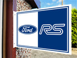 Ford RS Double Sided Metal Flange Sign
