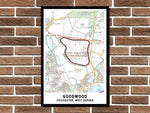Goodwood Circuit Map Layout Metal Sign