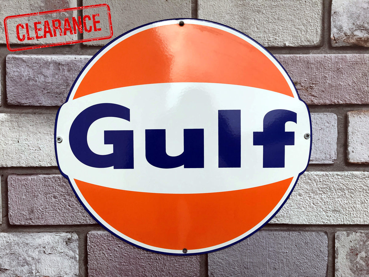 *CLEARANCE* Gulf Enamel Sign