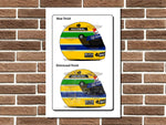 Lewis Hamilton Replica Ferrari Helmet Wall Plaque