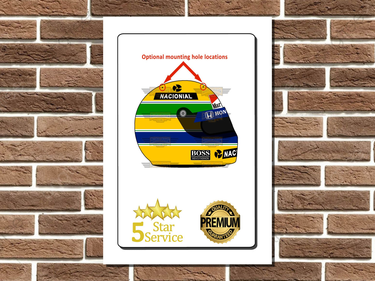 Ayrton Senna Replica McLaren Helmet Wall Plaque