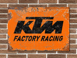 KTM Factory Racing Metal Sign