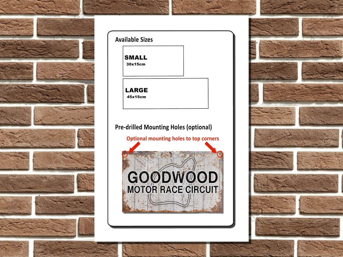 Brooklands Motor Circuit Board Sign