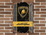 Lamborghini Logo Emblem Metal Sign