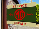 MG Service & Repair Double Sided Metal Flange Sign