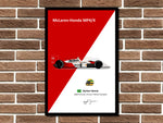 Ayrton Senna McLaren-Honda Metal Sign