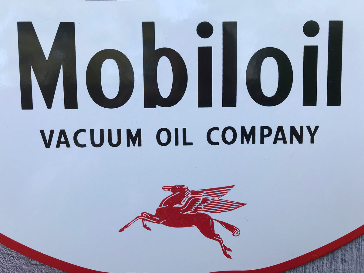 Mobiloil Enamel Sign