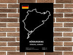 Nurburgring Circuit Layout Metal Sign