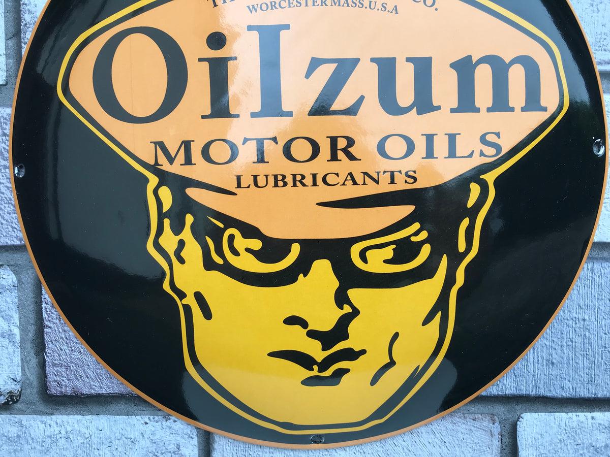 Oilzum Enamel Sign