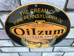 Oilzum Enamel Sign