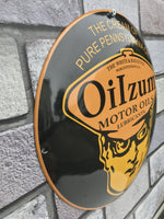 Oilzum Enamel Sign