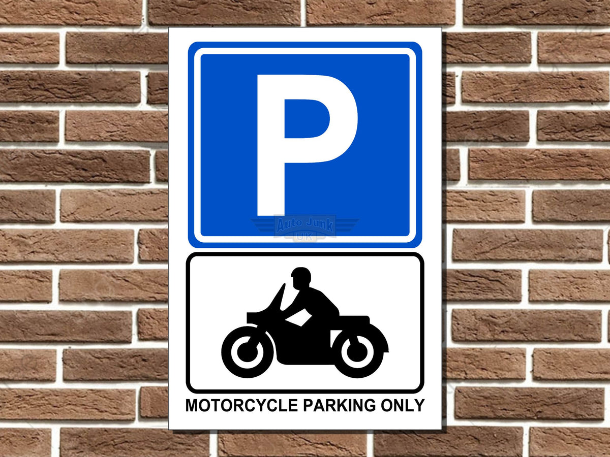 Motorcycle Parking Only Metal Sign